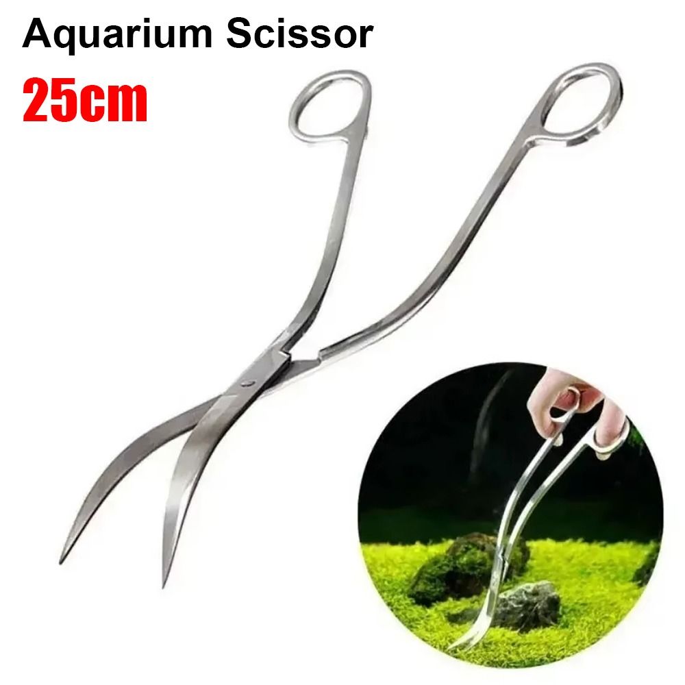 Aquarium Plant Utensils - 1 pièce Ciseaux d'aquarium en acier