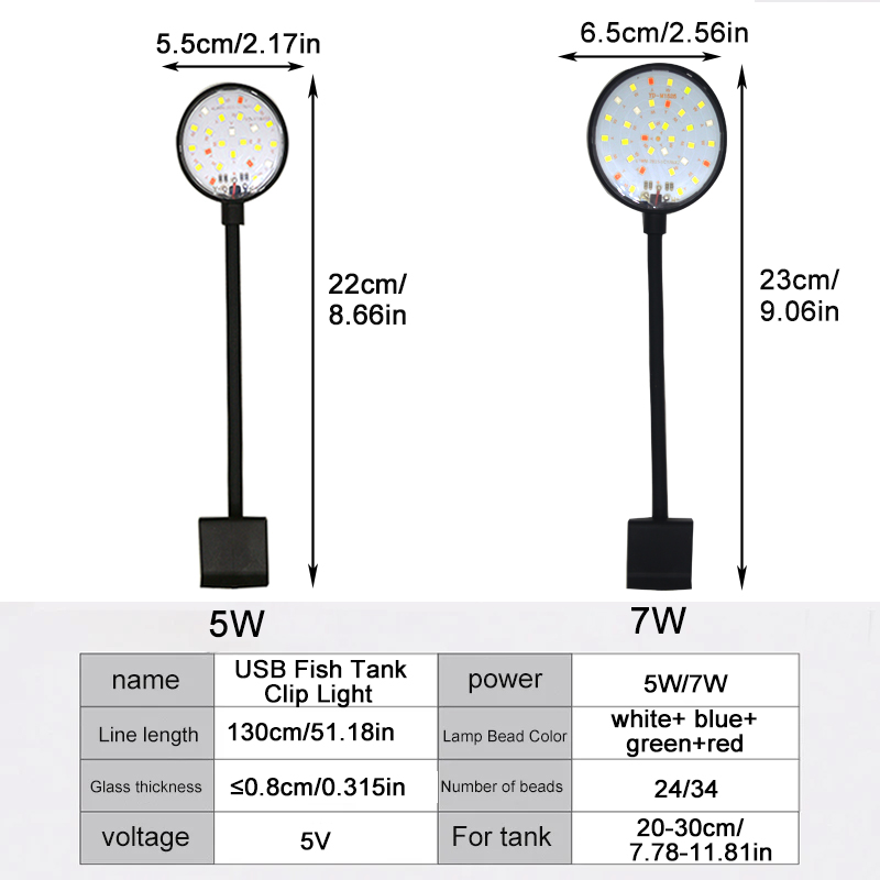 USB Aquarium lampe à LED Aquar - Aquarium Plant Nursery avis et prix
