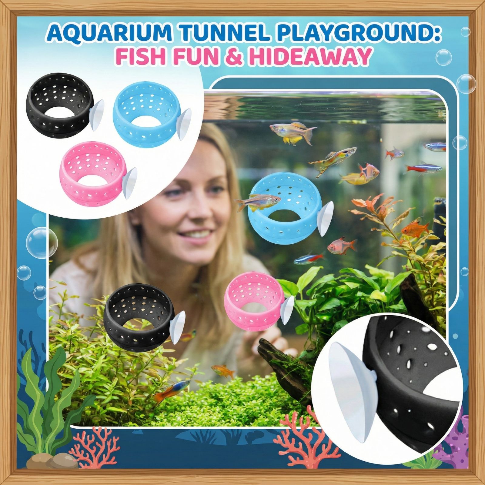Tunnel cachette pour poissons  - Planted Aquarium Betta avis et prix